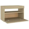 vidaXL Comodino con Luci LED Sonoma 60x35x40 cm in Legno Multistrato
