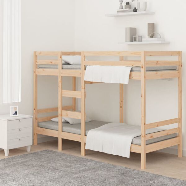 vidaXL Letto a Castello senza Materasso 90x190 cm Legno di Pino