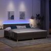 vidaXL Letto a Sorgente LED con led Marrone Scuro 200 x 200 cm Tessuto