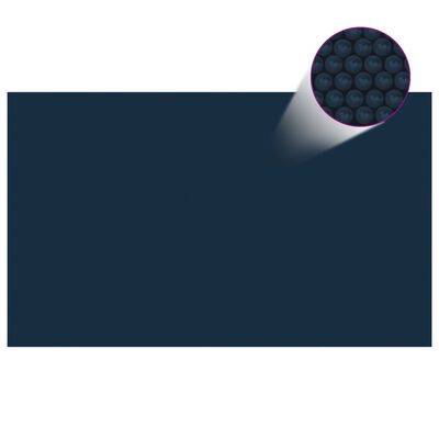 vidaXL Pellicola Galleggiante Solare PE Piscina 500x300 cm Nero e Blu