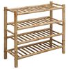 vidaXL Scarpiera 68 x 28 x 63 cm Bamb&ugrave; Naturale