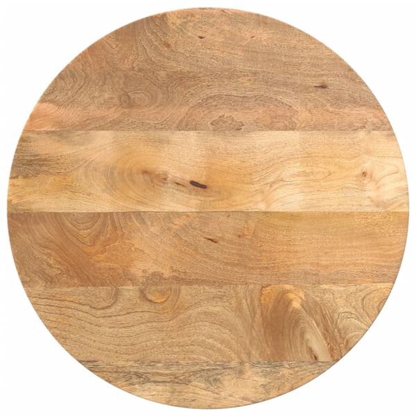 vidaXL Piano per Tavolo &Oslash; 50x2,5cm Rotondo in Legno Massello di Mango