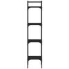 vidaXL Libreria a 4 Ripiani Nera 35x30x138,5 cm in Legno Multistrato