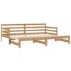 vidaXL Dormeuse Estraibile 2x(90x200) cm Ambra Legno Massello di Pino