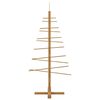 vidaXL Albero di Natale in legno con supporto Marrone 125 cm Bamb&ugrave;