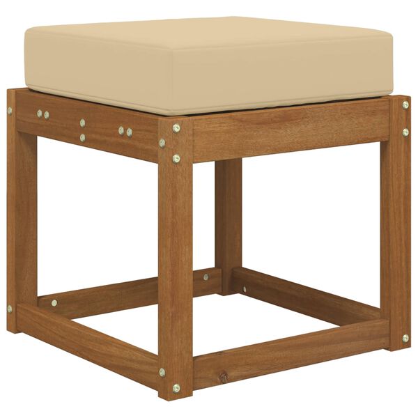 vidaXL Cuscino da Sedia Esterno Beige 40 x 40 x 8 cm 100% Poliestere