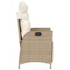 vidaXL Set da Bistr&ograve; 3 pz con Cuscini Beige in Polyrattan