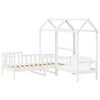vidaXL Set Dormeuse e Panca con Tetto Bianco 90x190cm Massello Pino