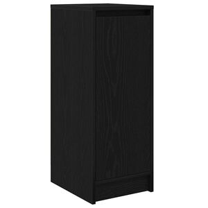vidaXL Scarpiera Rovere Nero 29,5x34x76 cm in Legno Multistrato
