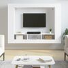 vidaXL Mobile Porta TV Bianco 152x22x113 cm in Legno Multistrato