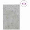 vidaXL Pannelli decorativi 12 pcs Grigio cemento 40 x 60 x 0.27 cm