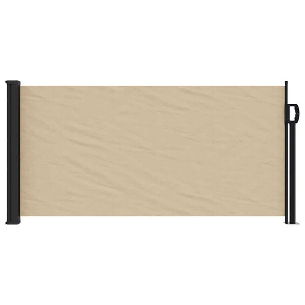 vidaXL Tenda da Sole Laterale Retrattile Beige 100x500 cm