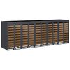 vidaXL Contenitore per Rifiuti per 3 Bidoni 340 x 77.5 x 115.5 cm