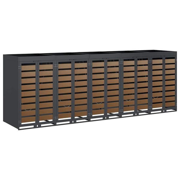 vidaXL Contenitore per Rifiuti per 3 Bidoni 340 x 77.5 x 115.5 cm