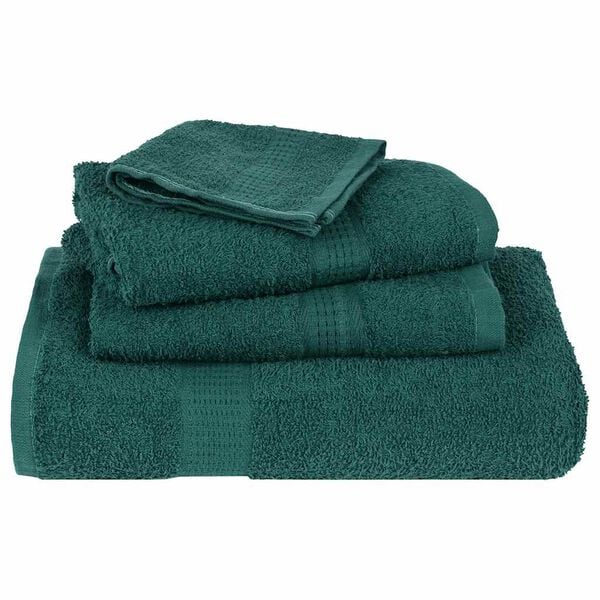 vidaXL Asciugamani FROGN 2 pz Verde 30x30 cm 360 g/m²