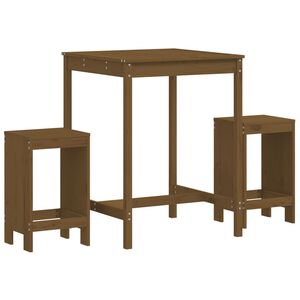vidaXL Set Bar da Giardino 3 pz ambra in Legno Massello di Pino