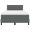 vidaXL Letto a molle con materasso Grigio scuro 120 x 190 cm Tessuto