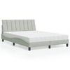 vidaXL Letto con Materasso Hanko Grigio Chiaro 140x190 cm in Velluto