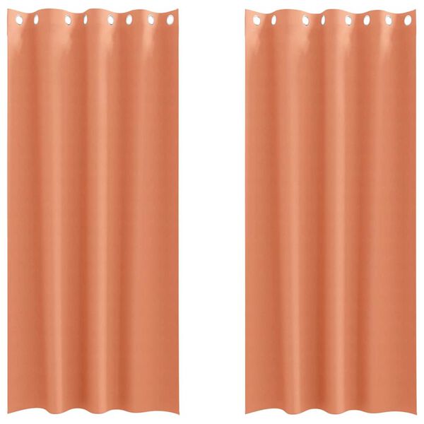vidaXL Tende Blackout con Anelli 2 pcs Terracotta 245 x 140 cm