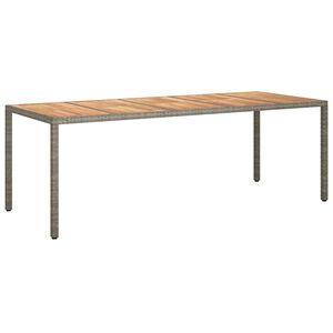 vidaXL Tavolo da Pranzo da Giardino Grigio 250 x 100 x 75 cm