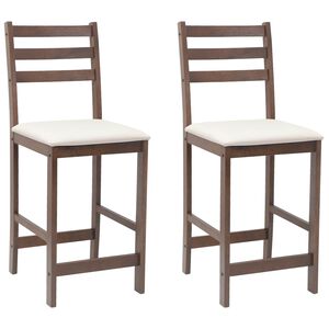 vidaXL Sedie da pranzo 2 pcs Marrone Chiaro 40 x 47,5 x 99,5 cm