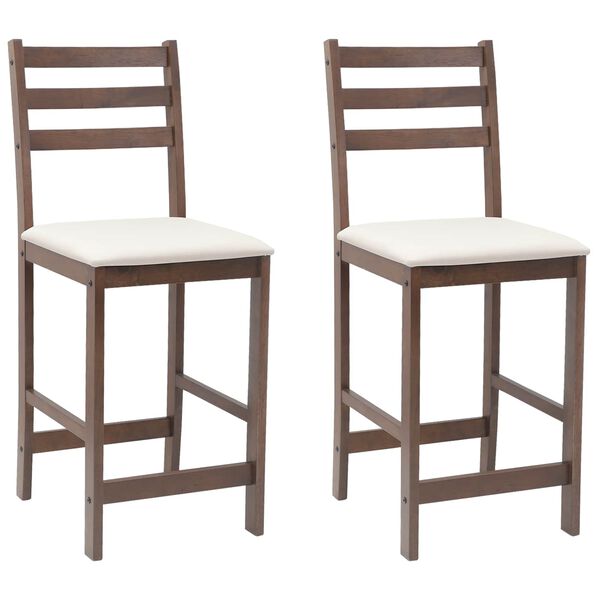 vidaXL Sedie da pranzo 2 pcs Marrone Chiaro 40 x 47,5 x 99,5 cm