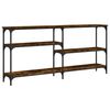 vidaXL Tavolo Consolle Rovere Fumo 160x29x75 cm in Legno Multistrato