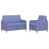 vidaXL Set di Divani con Storage 2 pz Blu jeans Poliestere