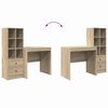 vidaXL Scrivania con cassetto 2 pcs Rovere Sonoma