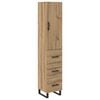 vidaXL Credenza Rovere artigianale 34,5 x 34 x 180 cm