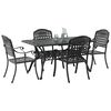 vidaXL Set da Pranzo per Giardino 5 pcs Nero Alluminio