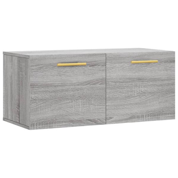 vidaXL Mobile a Parete Grigio Sonoma 80x36,5x35cm in Legno Multistrato