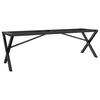 vidaXL Telaio Gambe a X per Tavolino da Salotto 140x30x43cm in Acciaio