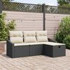 vidaXL Set di divani con cuscino 4 pcs polyrattan