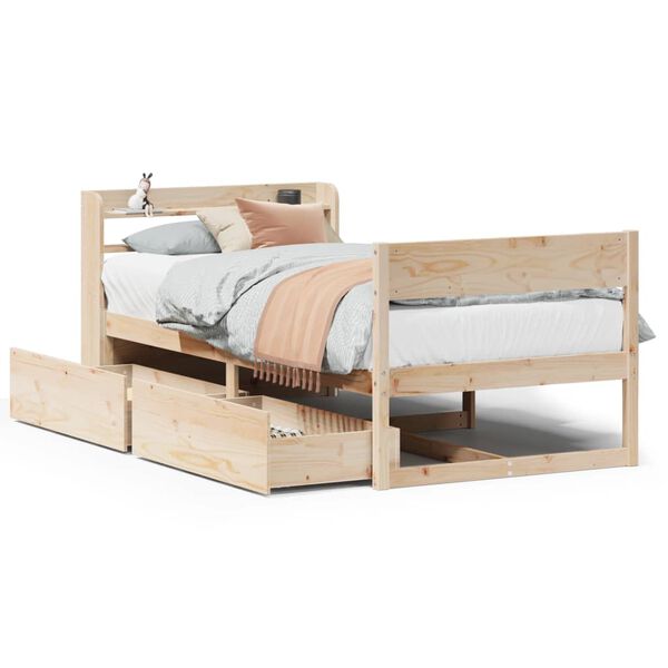 vidaXL Letto senza Materasso 90x190 cm in Legno Massello di Pino