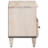 vidaXL Mobile TV Bianco 70 x 33,5 x 46 cm Legno di mango massello