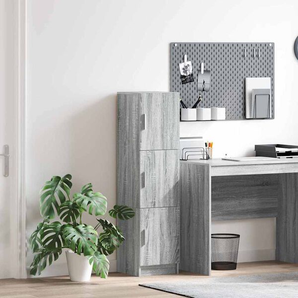 vidaXL Credenza Grigio Sonoma 31.5 x 32 x 122.5 cm