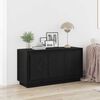 vidaXL Credenza Rovere Nero 102 x 35 x 55 cm Legno multistrato