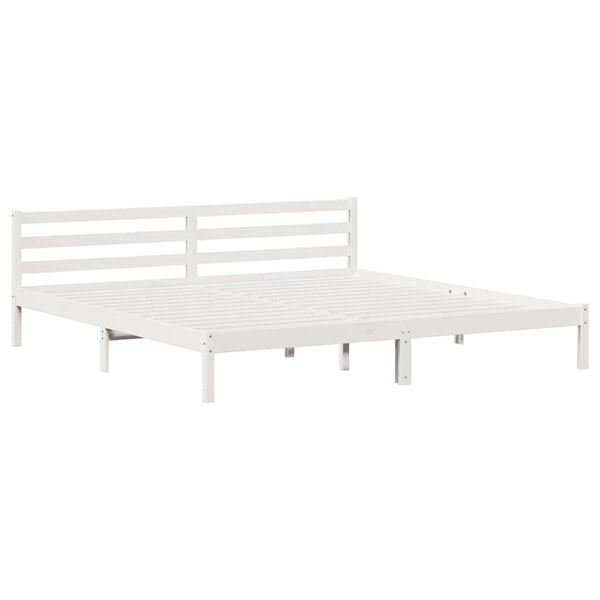 vidaXL Struttura del letto con testiera Bianco 208.6 x 157.6 x 69.4 cm