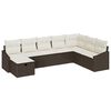 vidaXL Set Divano da Giardino 8 pz polyrattan