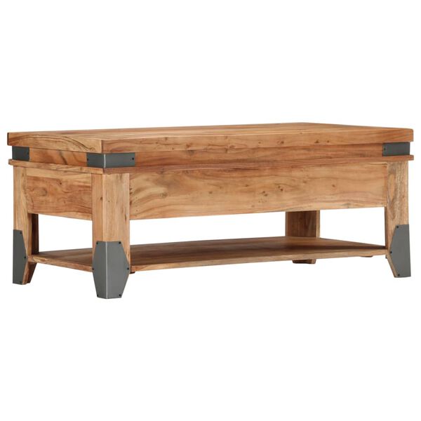 vidaXL Tavolino da Caff&egrave; 110x52x45 cm in Legno Massello di Acacia