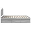 vidaXL Struttura del letto Grigio Sonoma 140 x 200 cm Pino massello