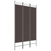 vidaXL Divisorio a 3 Pannelli Marrone 120x200 cm in Tessuto