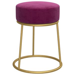 vidaXL Sgabello Rotondo Viola in Velluto