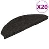 vidaXL Tappetini Autoadesivi per Scale 20 pz Neri 56x17x3 cm