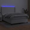 vidaXL Giroletto Molle con Materasso e LED Bianco 140x190cm Similpelle