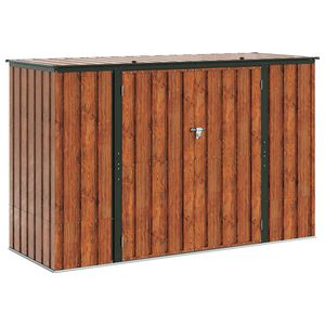 vidaXL Scatola di Stoccaggio per Giardino Marrone 214 x 82 x 132 cm