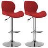 vidaXL Sgabelli da Bar 2 pz Rosso Vino in Velluto