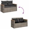 vidaXL Set Divano da Giardino 5 pz con Cuscini Grigio in Polyrattan