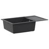 vidaXL Lavello cucina una vasca Granito 78 x 50 x 20 cm Grafite